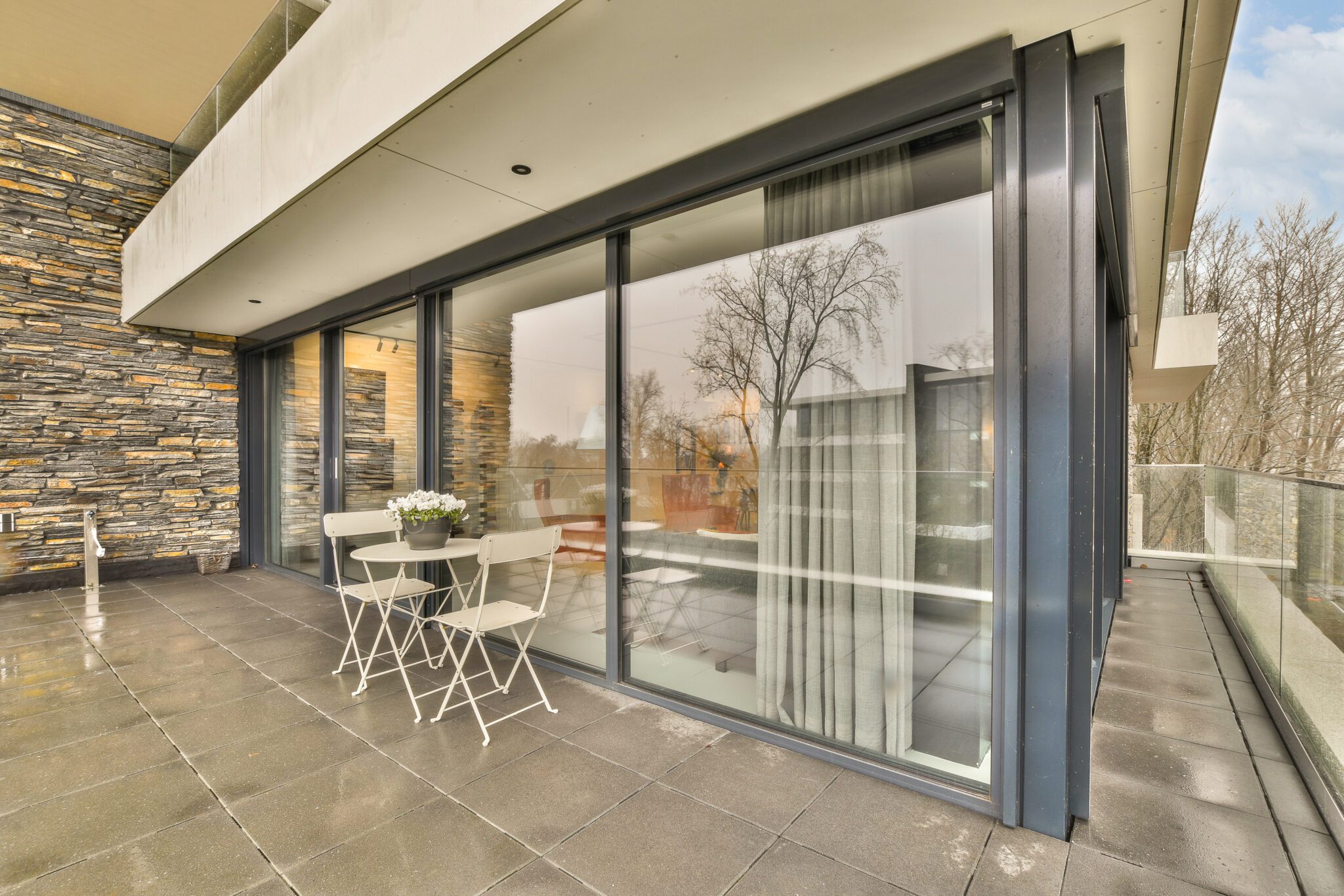 Large patio doors sliding black frame